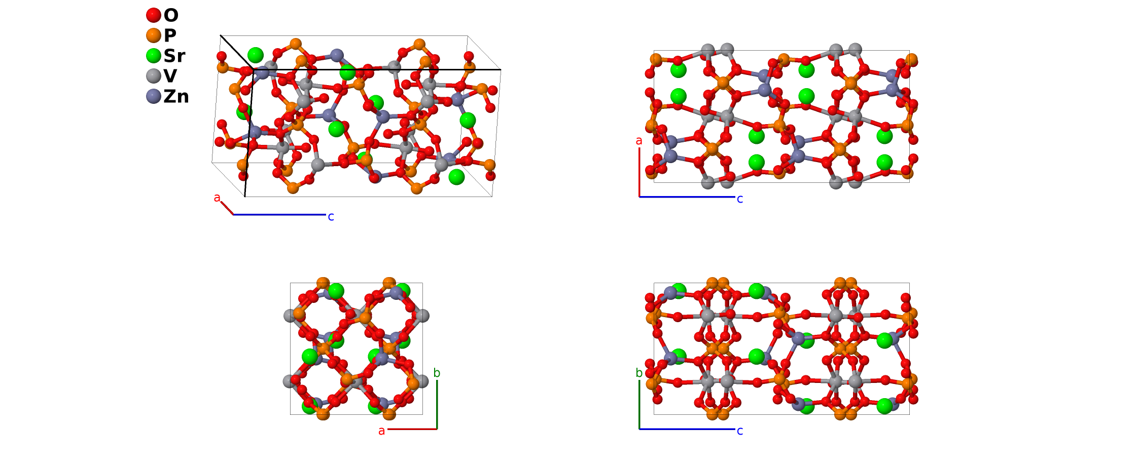 SrZn(VO)(PO$_{4}$)$_{2}$ Structure: A9B2CDE_oP112_61_9c_2c_c_c_c-001