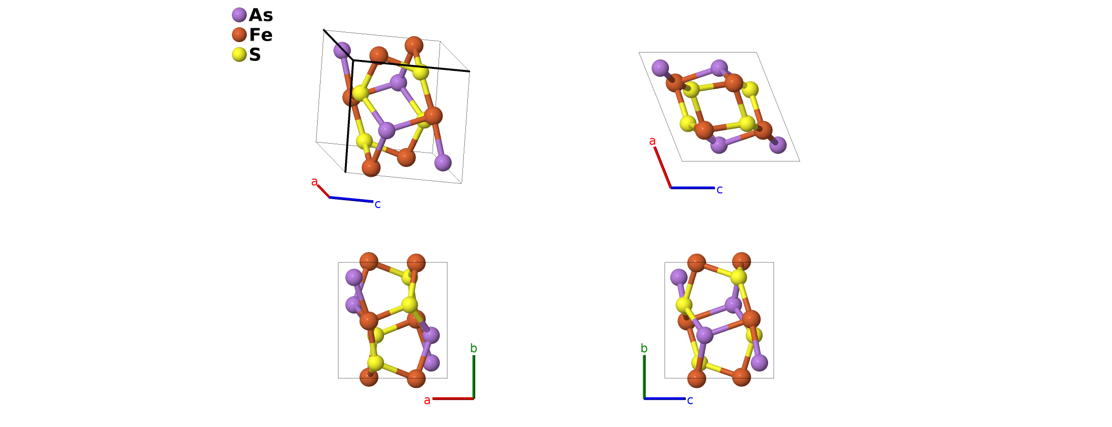 Arsenopyrite (FeAsS, $E0_{7}$) Structure: ABC_mP12_14_e_e_e-002