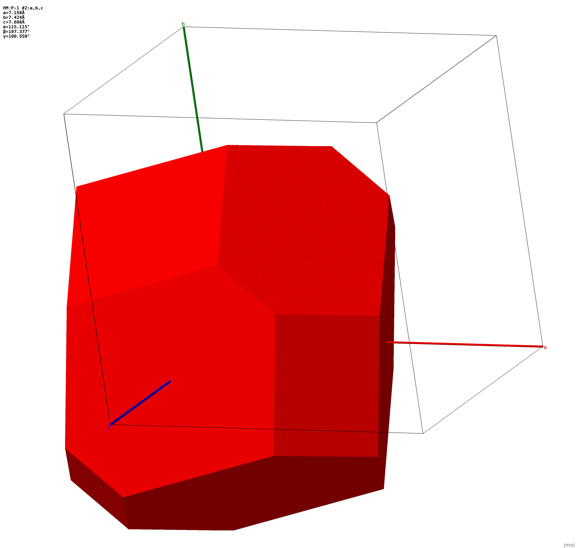 Wigner-Seitz cell for a
	    triclinic system