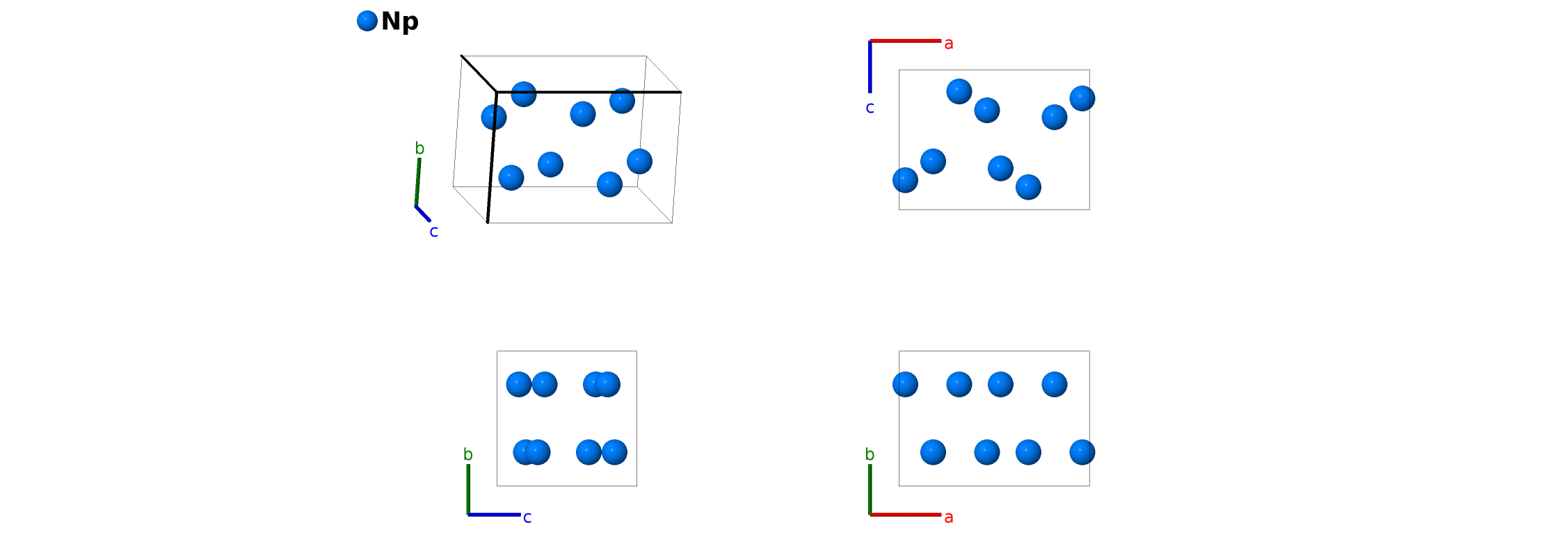 α-Np ($A_{c}$) Structure: A_oP8_62_2c-001